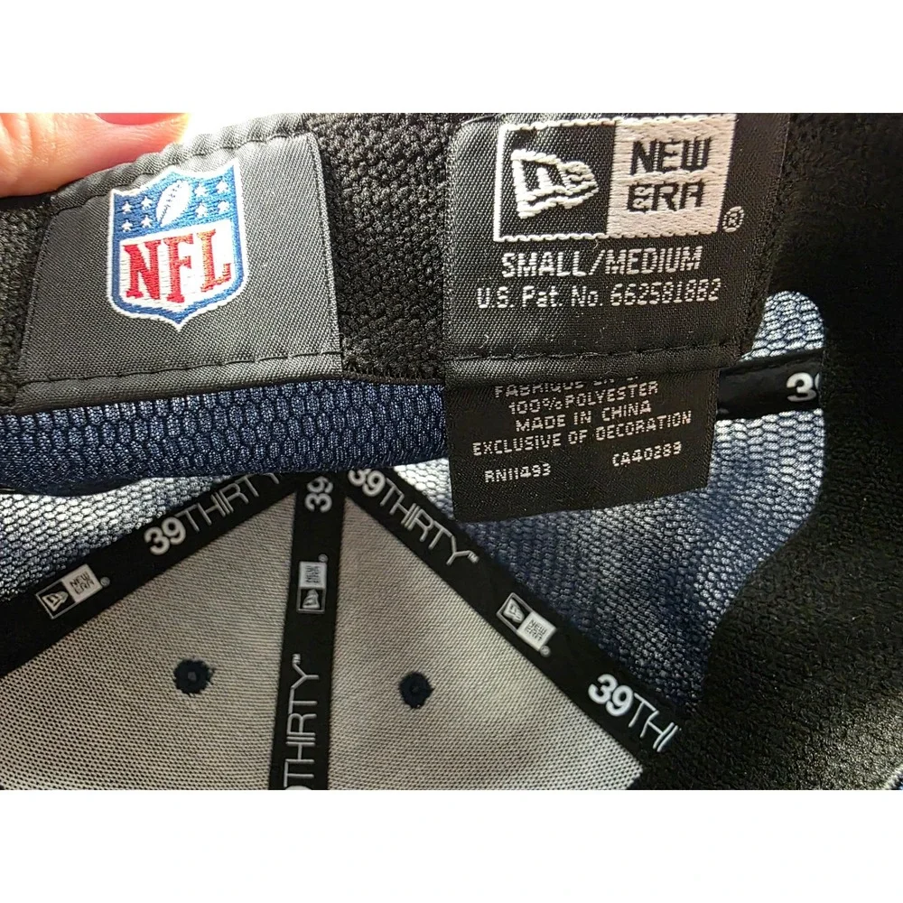 New Era Dallas Cowboys Hat Men Small/Medium Navy Camo 39THIRTY Mesh Stretch Fit
